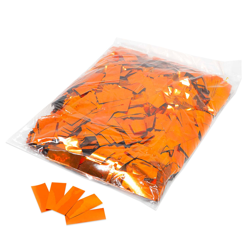 Mylar and tissue confetti designed for continuous flow confetti cannon